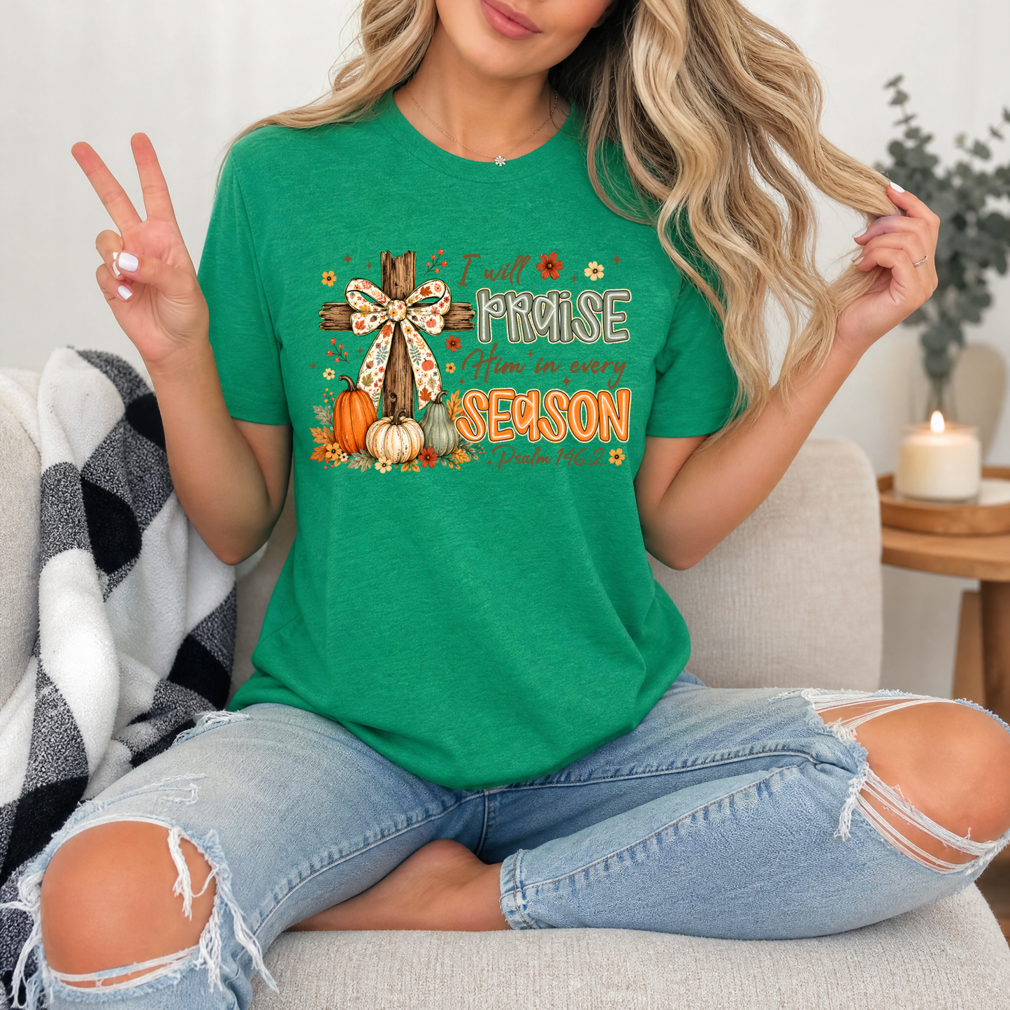 Praise Him in Every Season Premium Graphic Tee