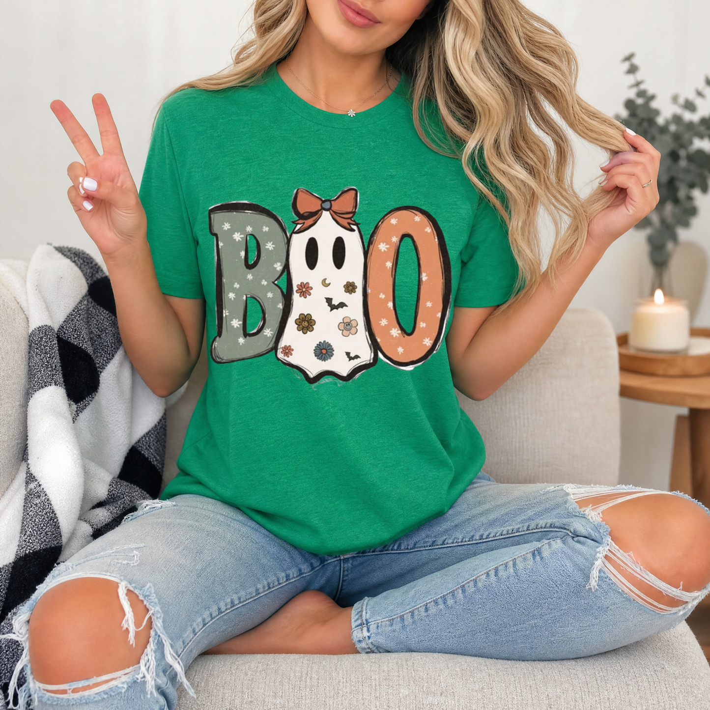 Boo Bow Ghost Premium Graphic Tee