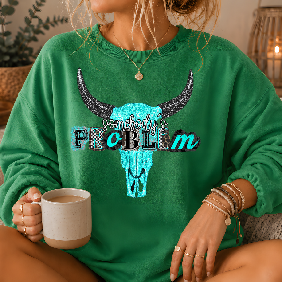 Somebody's Problem Longhorn Crewneck Sweatshirt