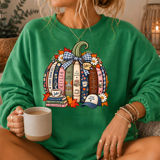 Gilmore Girls Inspired Bookish Pumpkin Crewneck Sweatshirt