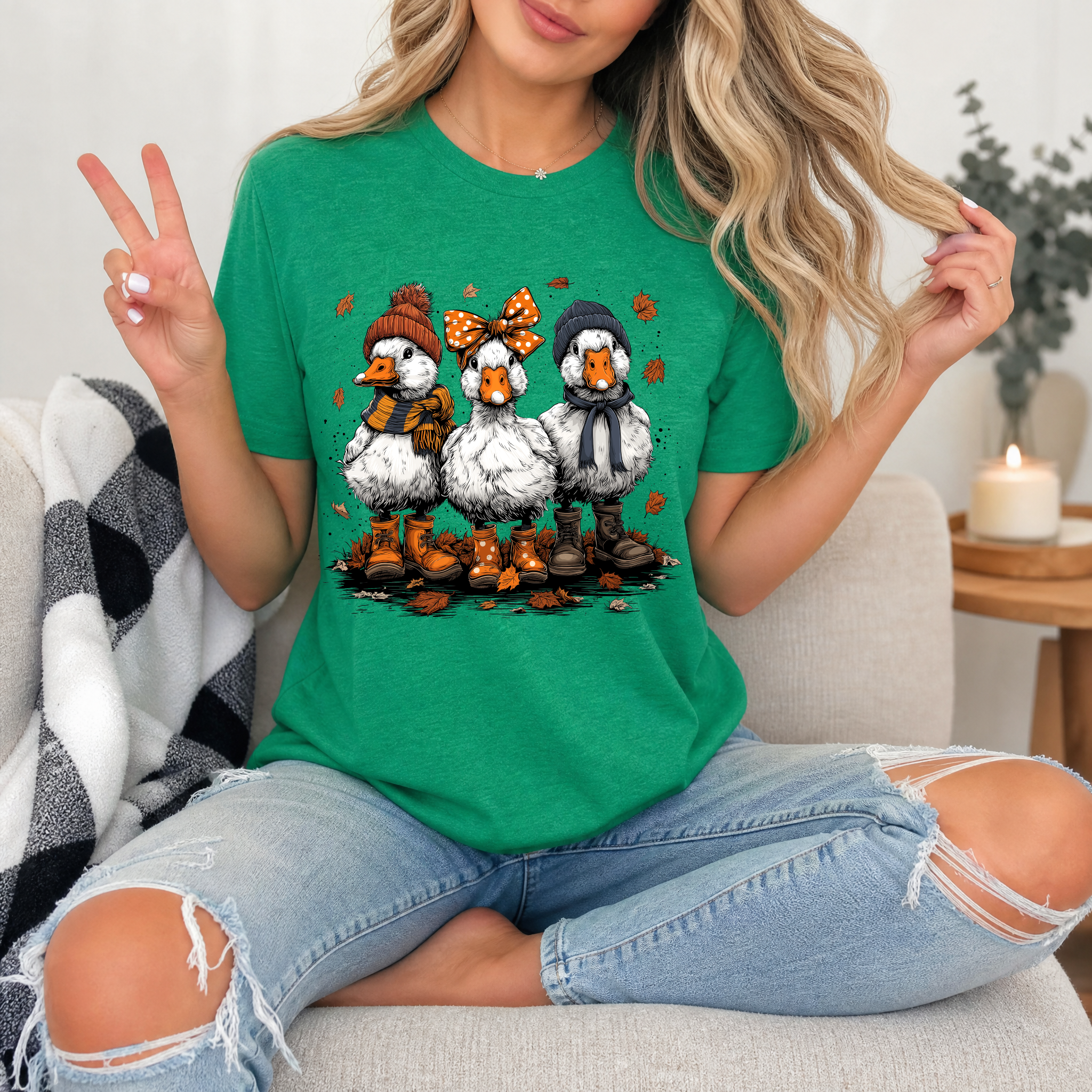 Autumn Duck Trio Premium Graphic Tee