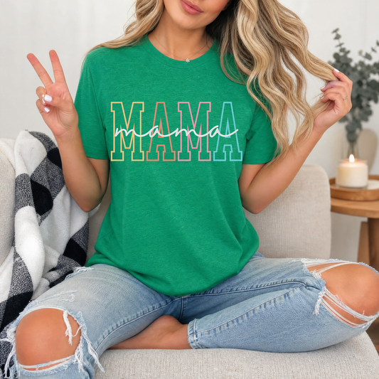 Neon Mama Outline & Script Graphic Tee