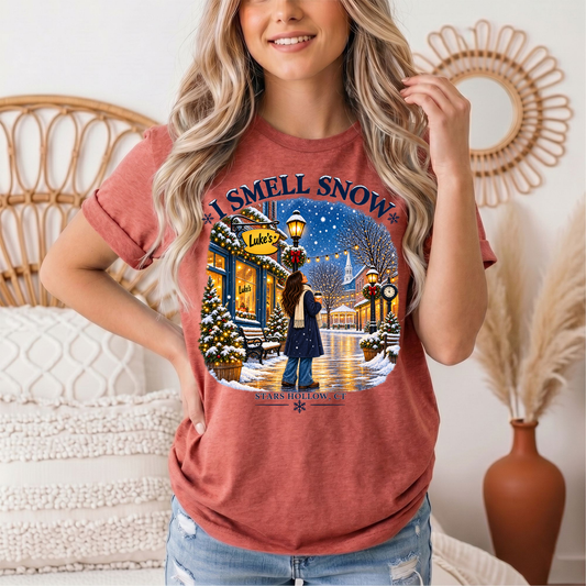 I Smell Snow Graphic Tee – Stars Hollow Winter Scene