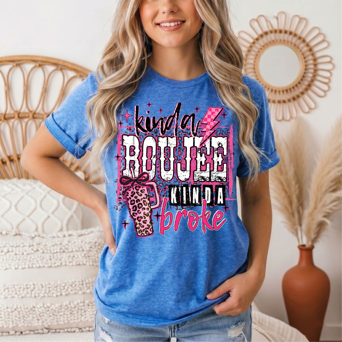 Kinda Boujee Kinda Broke Graphic Tee