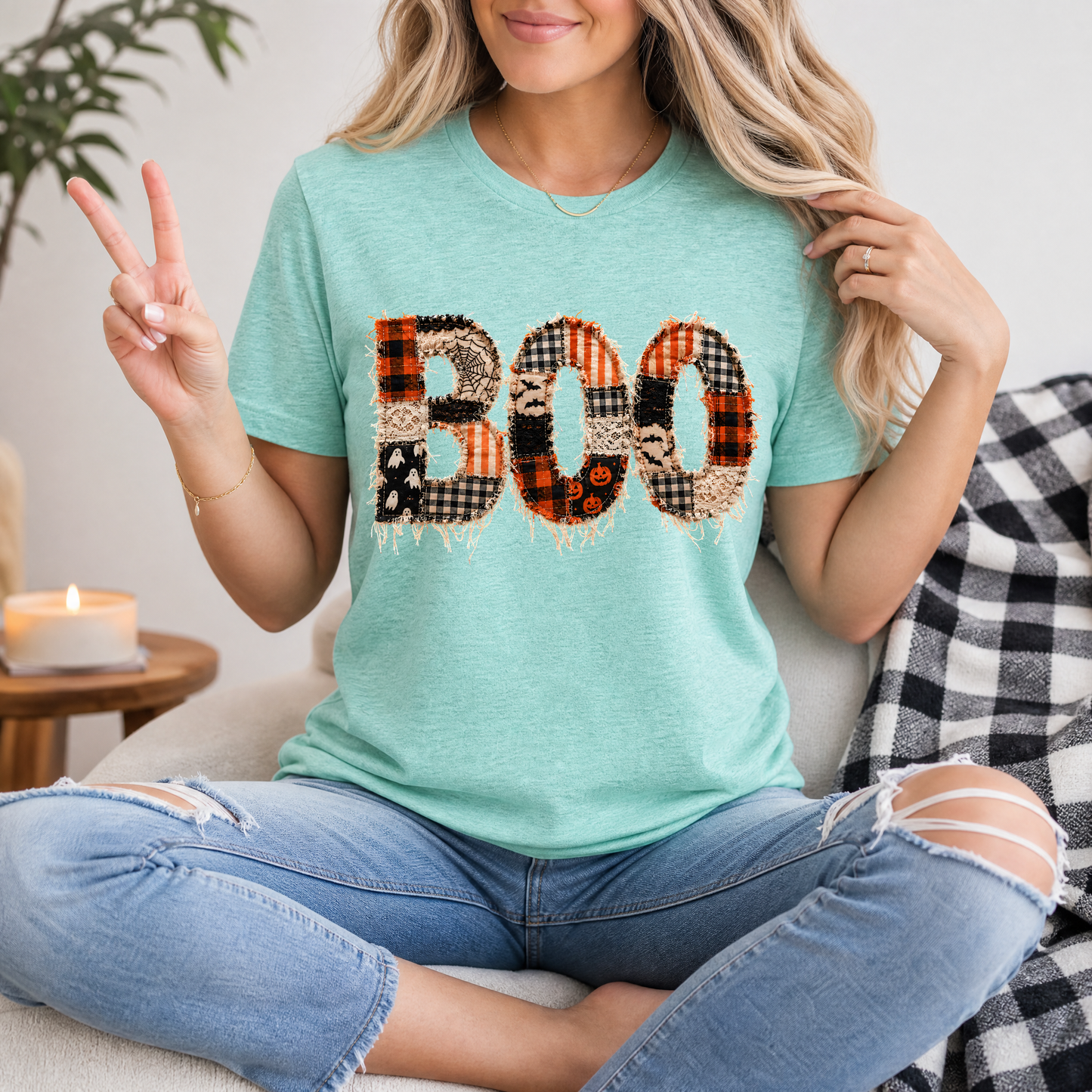 Patchwork BOO Premium Graphic Tee