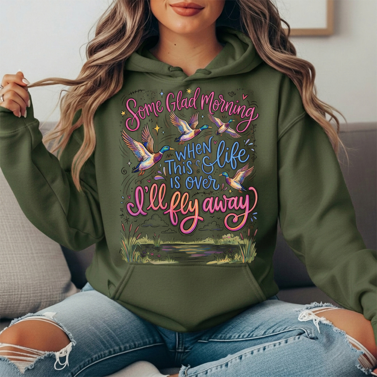 I'll Fly Away Duck Graphic Hoodie