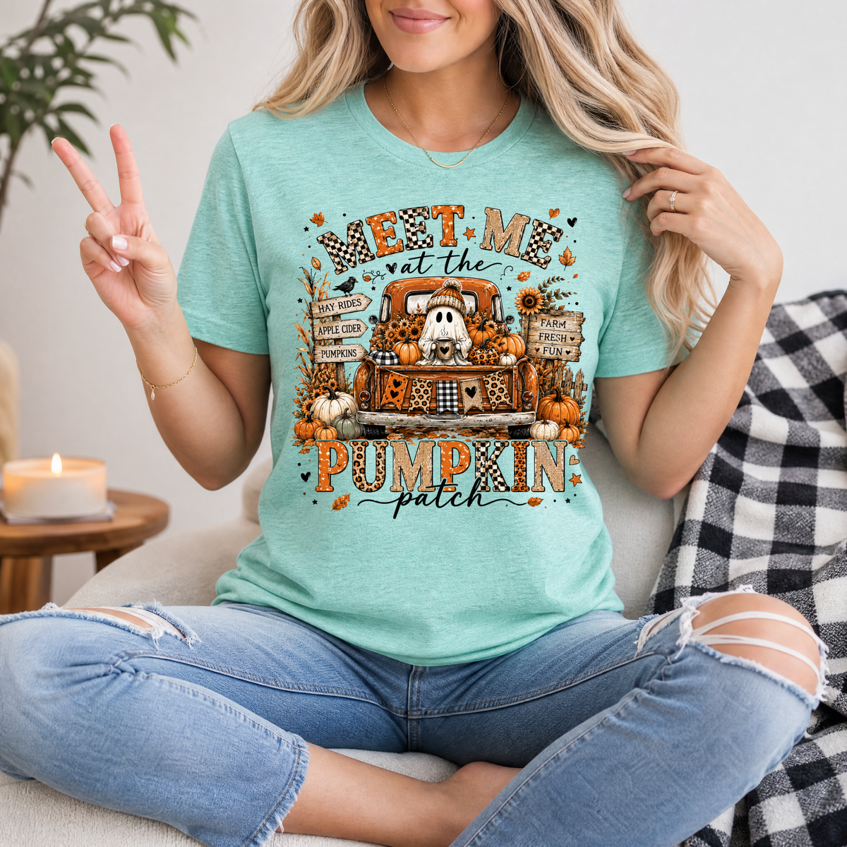 Pumpkin Patch Truck Premium Graphic Tee