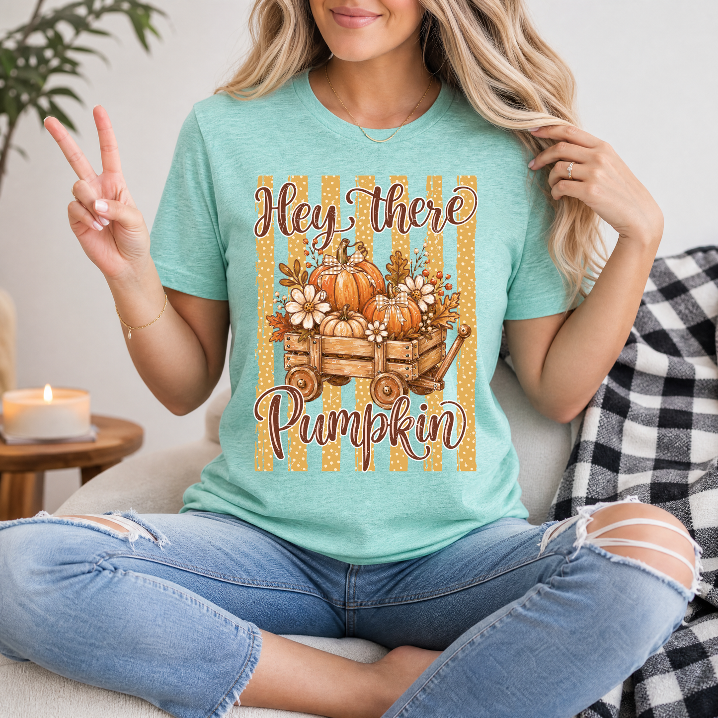 Hey There Pumpkin Cart Premium Graphic Tee