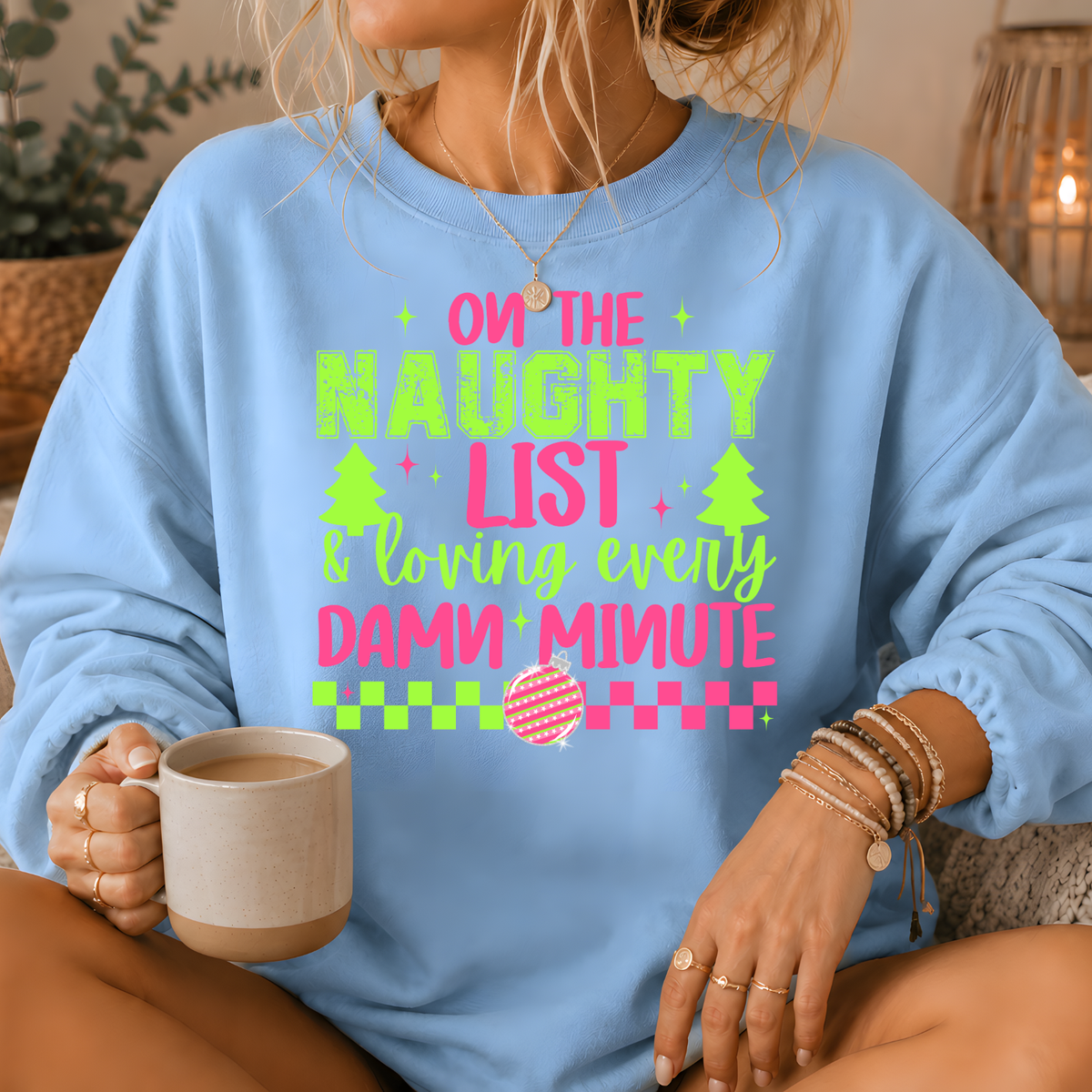 Naughty List Premium Crewneck Sweatshirt