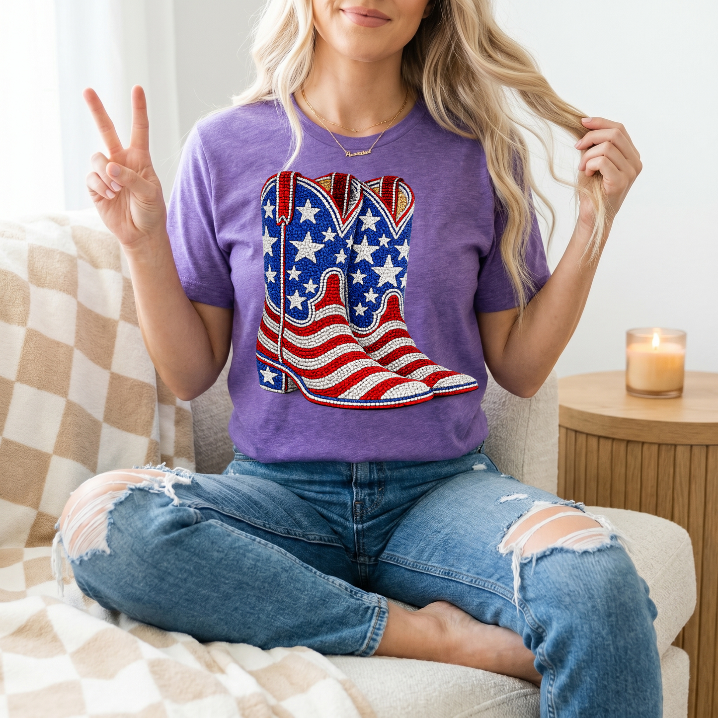 Rhinestone Boots Premium Graphic Tee