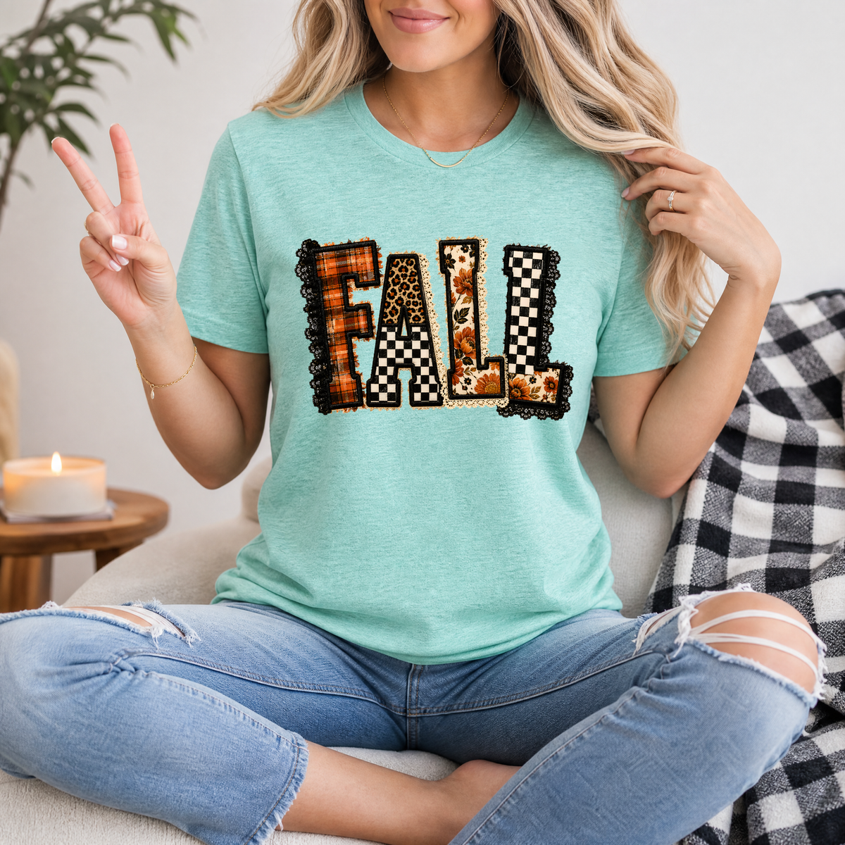 Fall Patchwork Premium Graphic Tee