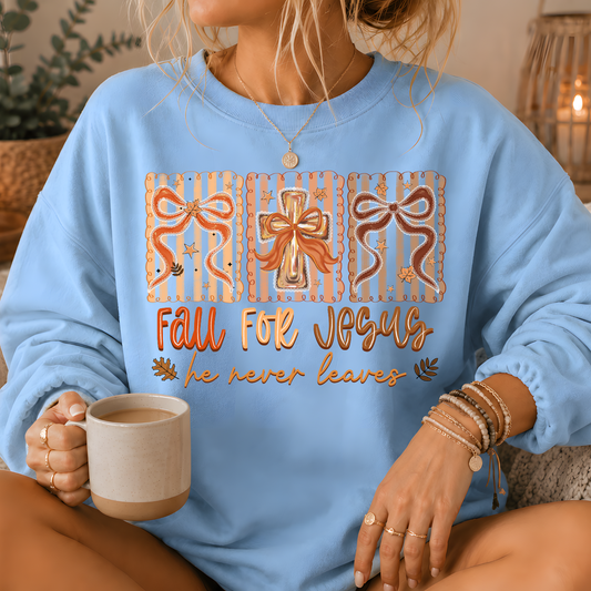 Fall For Jesus Crewneck Sweatshirt