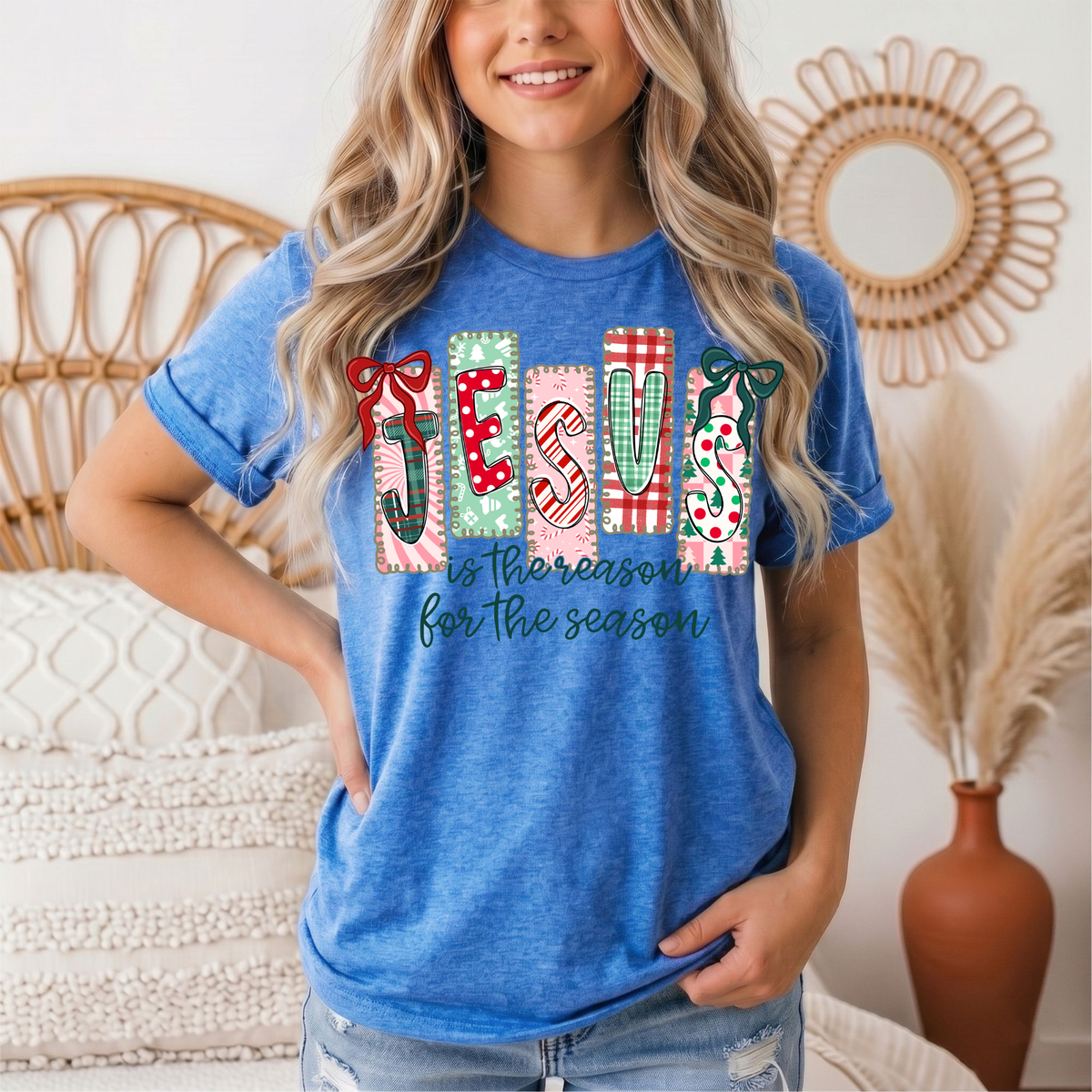 Jesus Is the Reason for the Season Christmas Graphic Tee