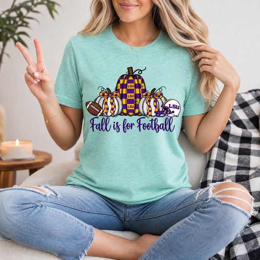 Fall Is For Football - Louisiana Premium Graphic Tee