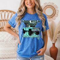 Backroad Therapy Turquoise Truck Graphic Tee