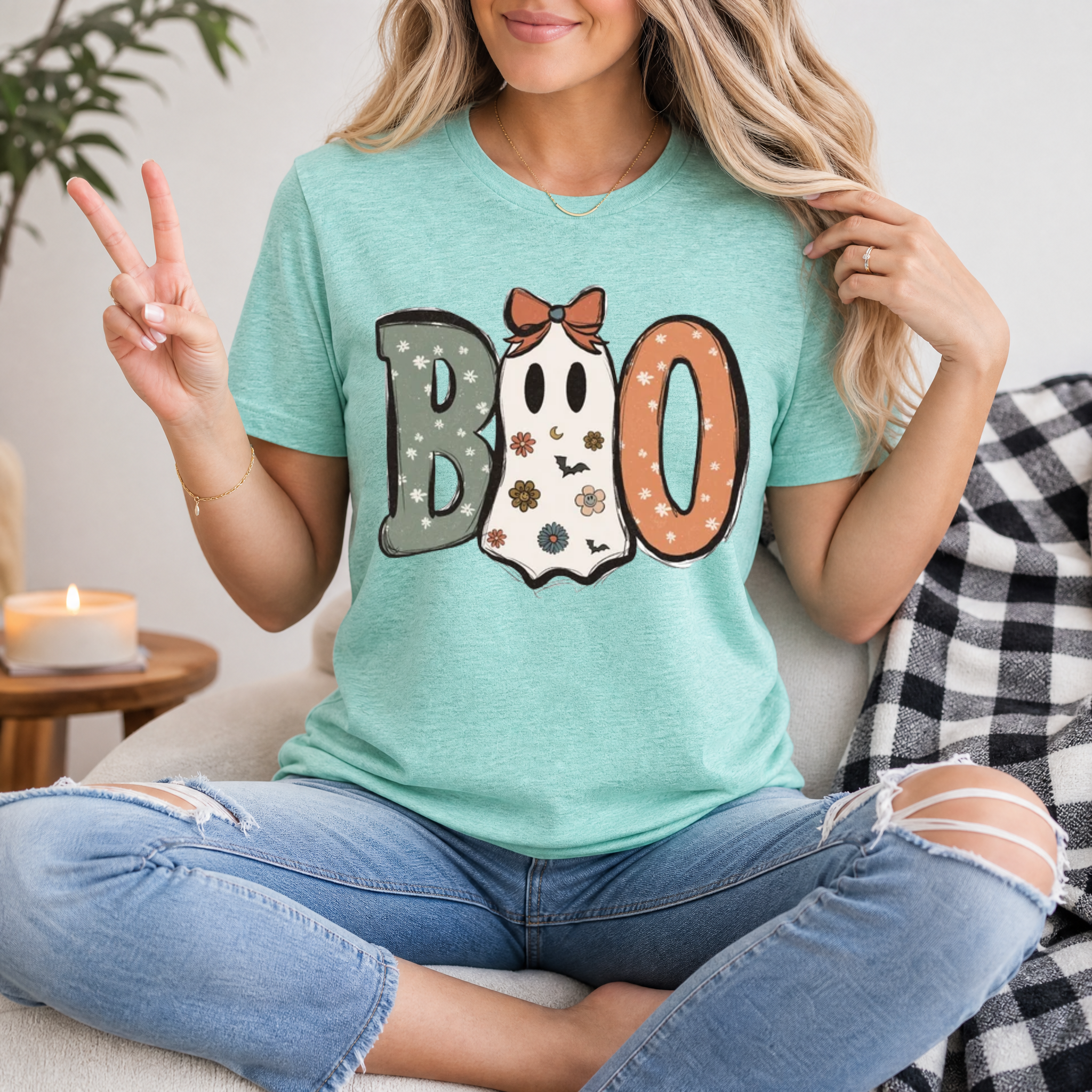 Boo Bow Ghost Premium Graphic Tee