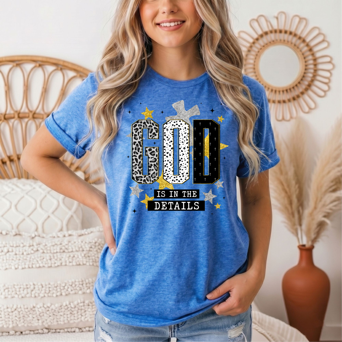God Is in the Details Christian Graphic Tee