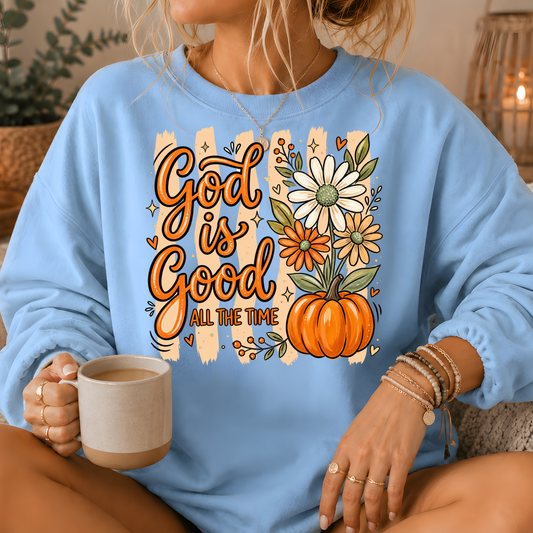 God Is Good Pumpkin Premium Crewneck Sweatshirt