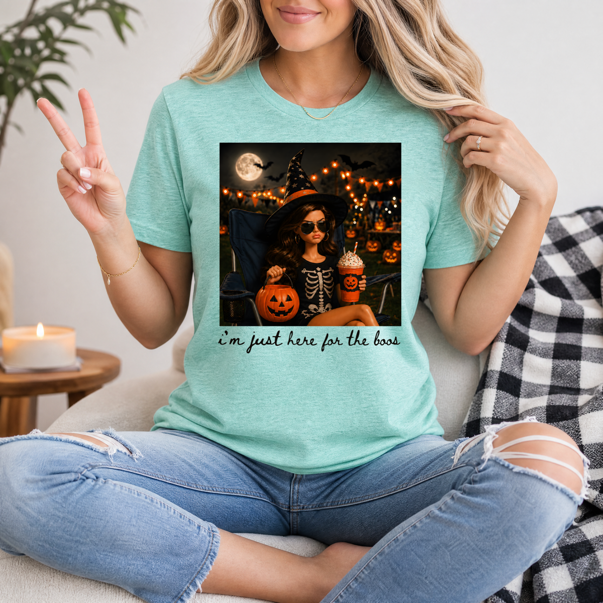 Just Here for the BOOS Premium Graphic Tee