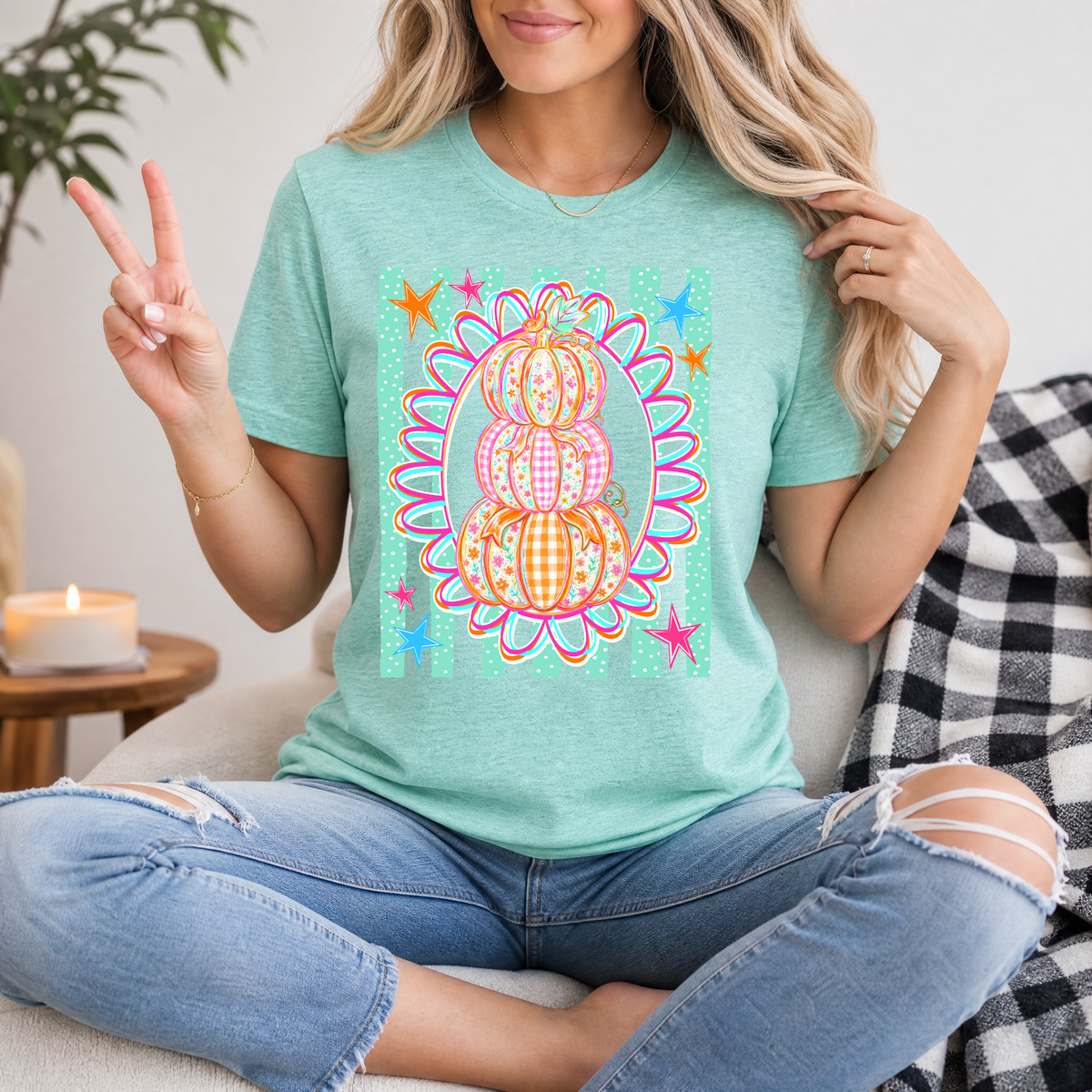 Pumpkin Stack Premium Graphic Tee