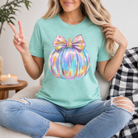 Sparkle Iridescent Pumpkin Premium Graphic Tee