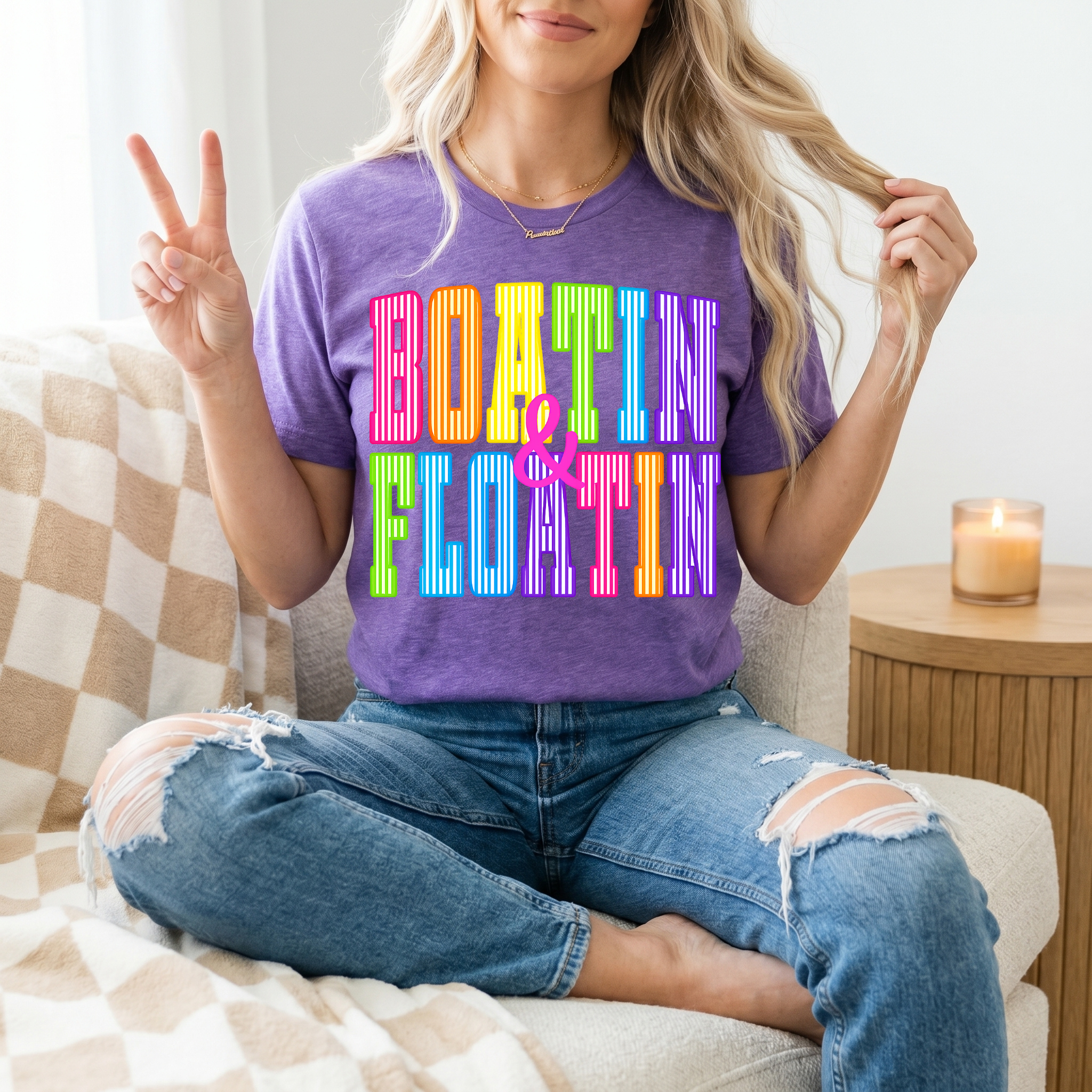 Boatin & Floatin  Premium Graphic Tee