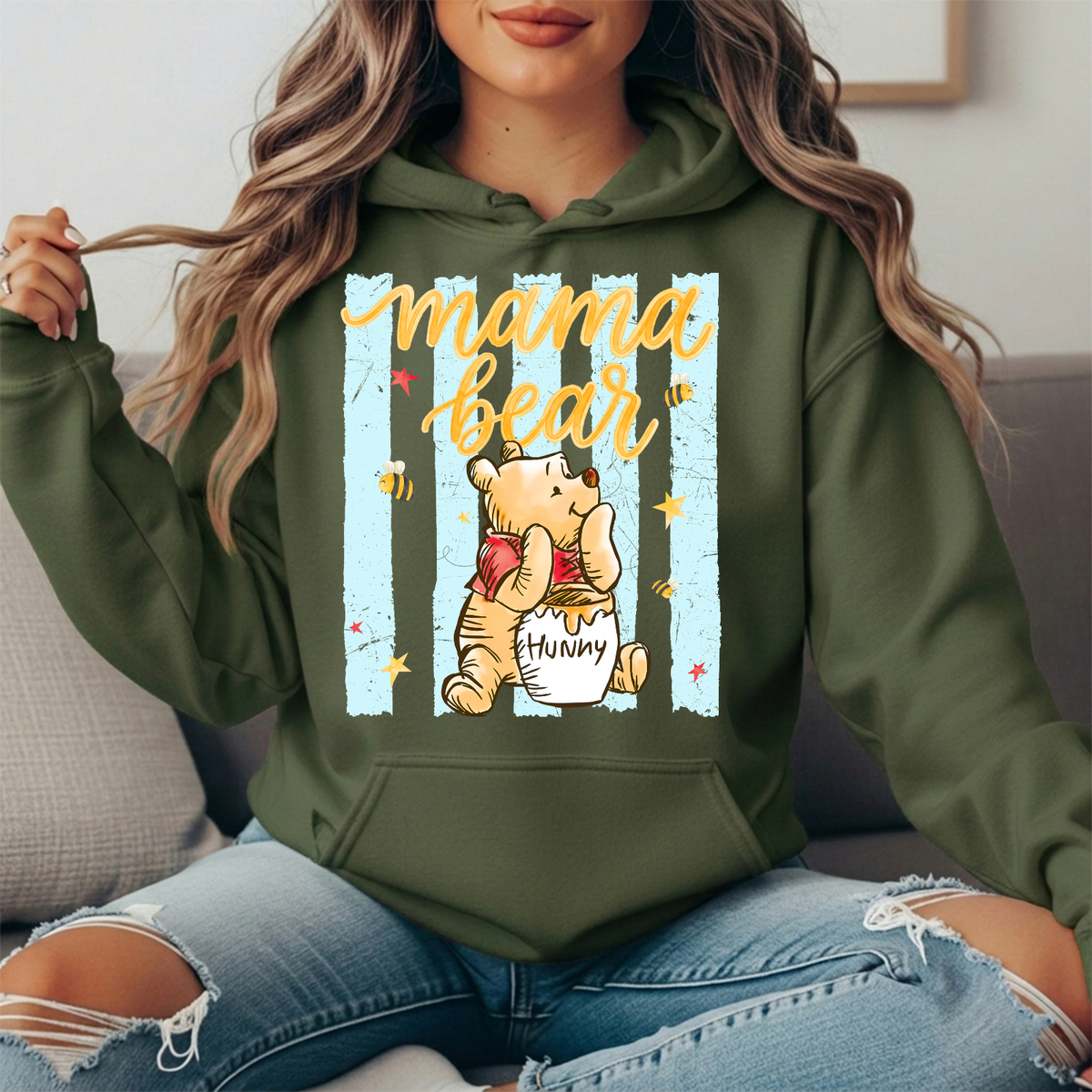 Mama Bear Honey Pot Graphic Hoodie