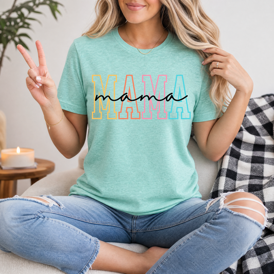 Neon Mama Outline & Script Graphic Tee