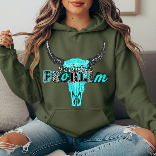 Somebody's Problem Longhorn Premium Hoodie Sweatshirt