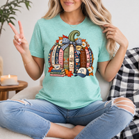 Gilmore Fall Bookish Pumpkin & Gingham Bow Graphic Tee
