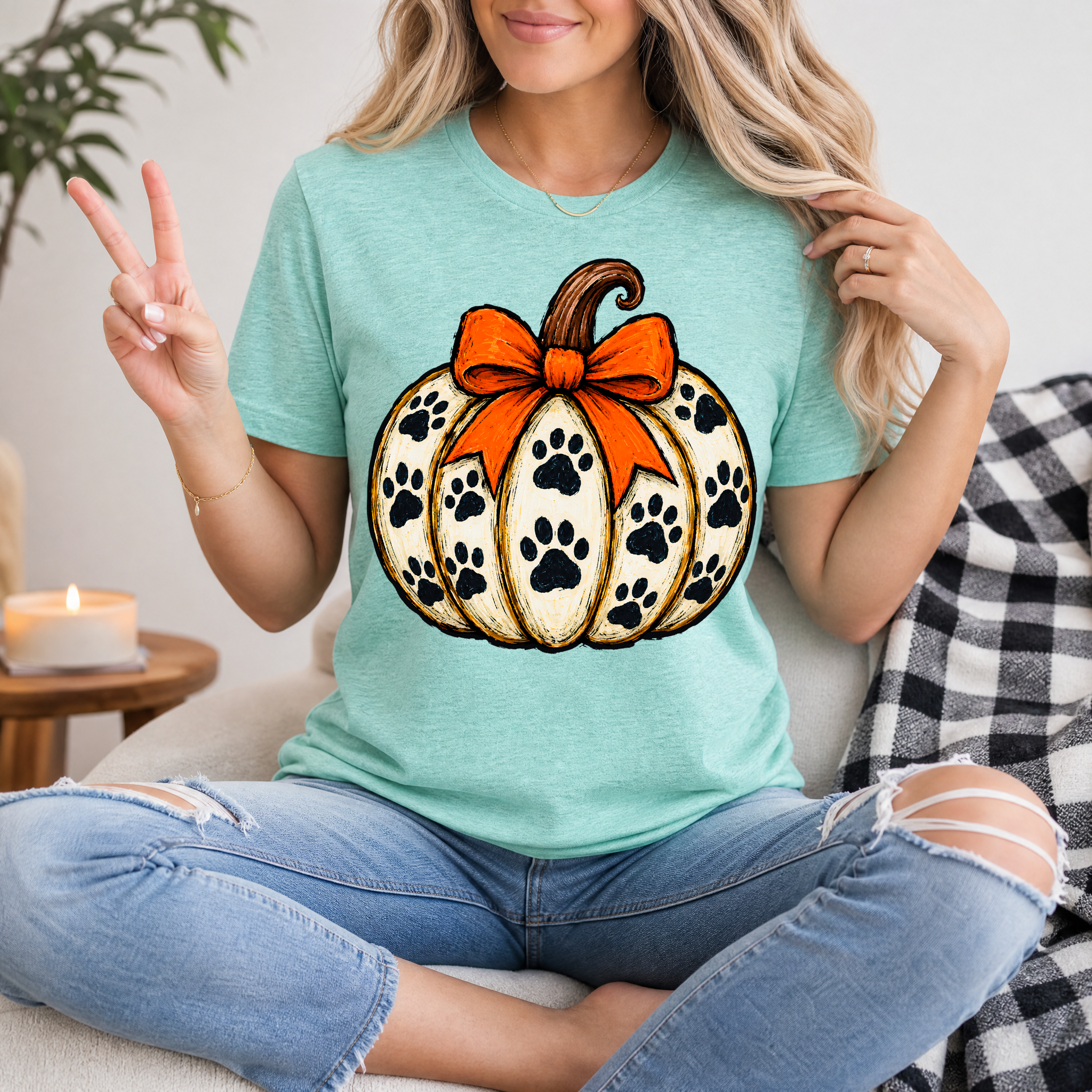 Paw Pumpkin Premium Graphic Tee