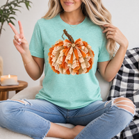 Rustic Lace & Ribbon Pumpkin Graphic Tee