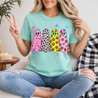 Neon Trendy Patterned Ghost Premium Graphic Tee