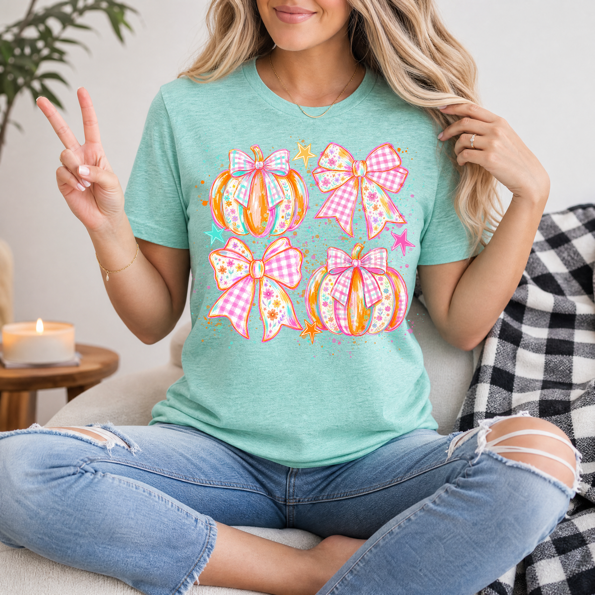 Pumpkin Bows Premium Graphic Tee