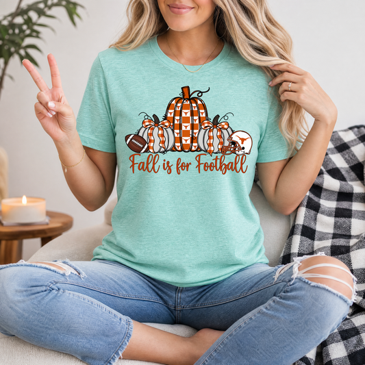 Fall Is For Football - Texas Premium Graphic Tee