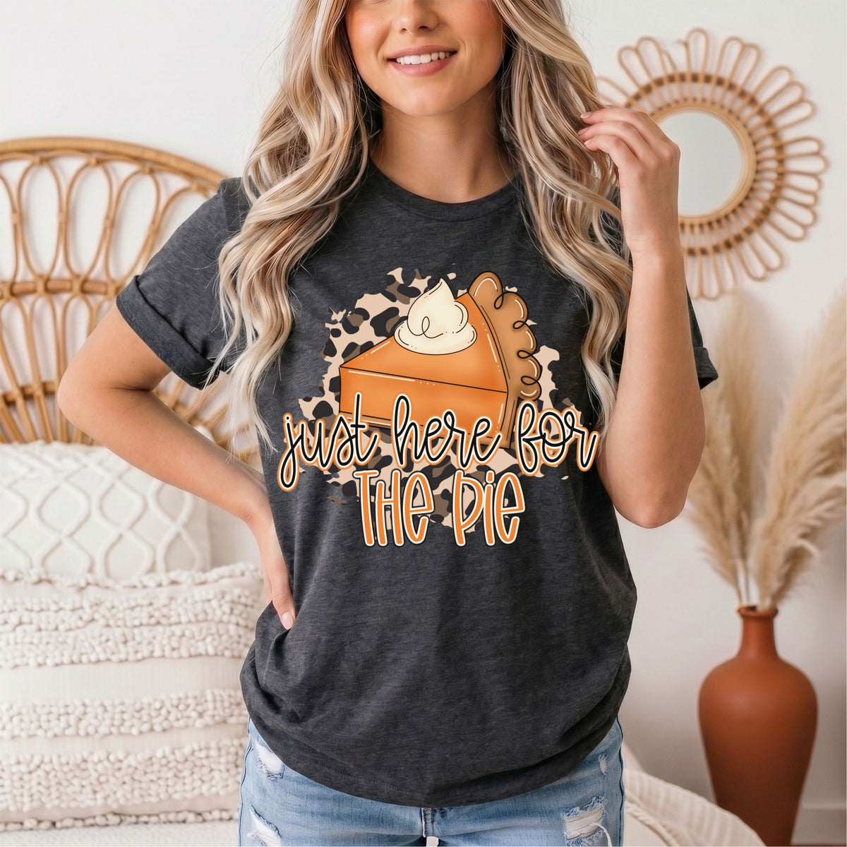 Just Here for the Pie Thanksgiving Graphic Tee
