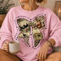 Camo Deer Hunting Bow Crewneck Sweatshirt