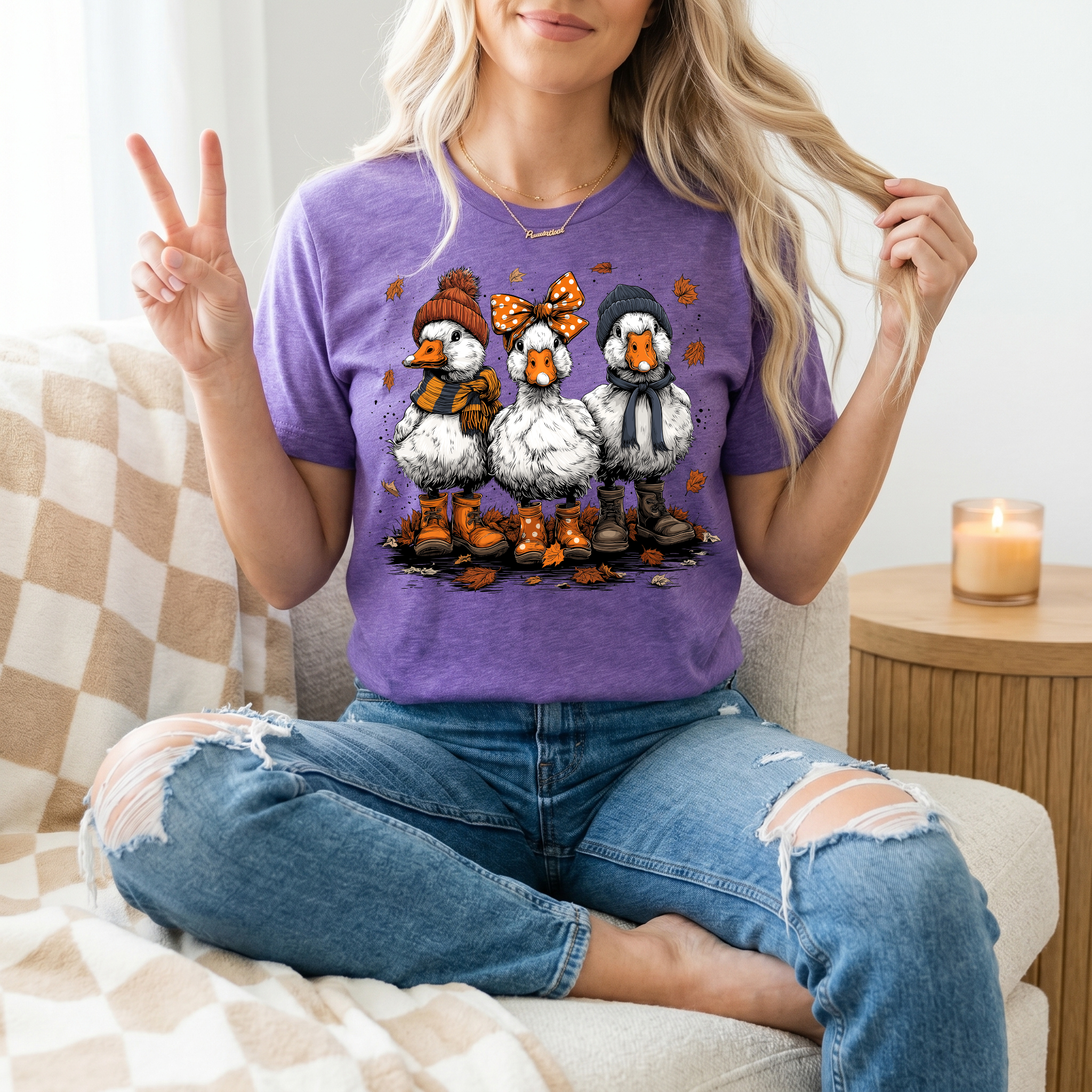 Autumn Duck Trio Premium Graphic Tee