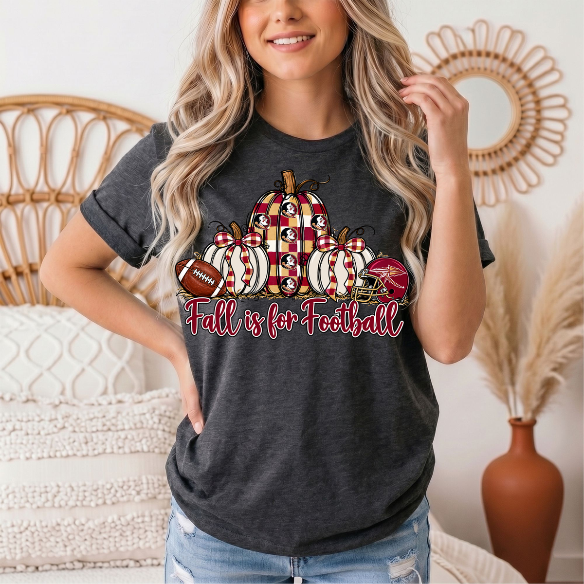 Fall Is For Football -Noles Premium Graphic Tee