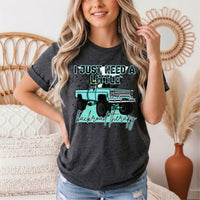 Backroad Therapy Turquoise Truck Graphic Tee