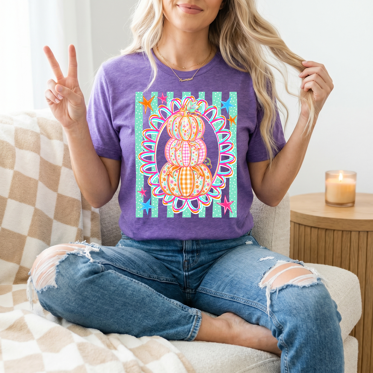 Pumpkin Stack Premium Graphic Tee