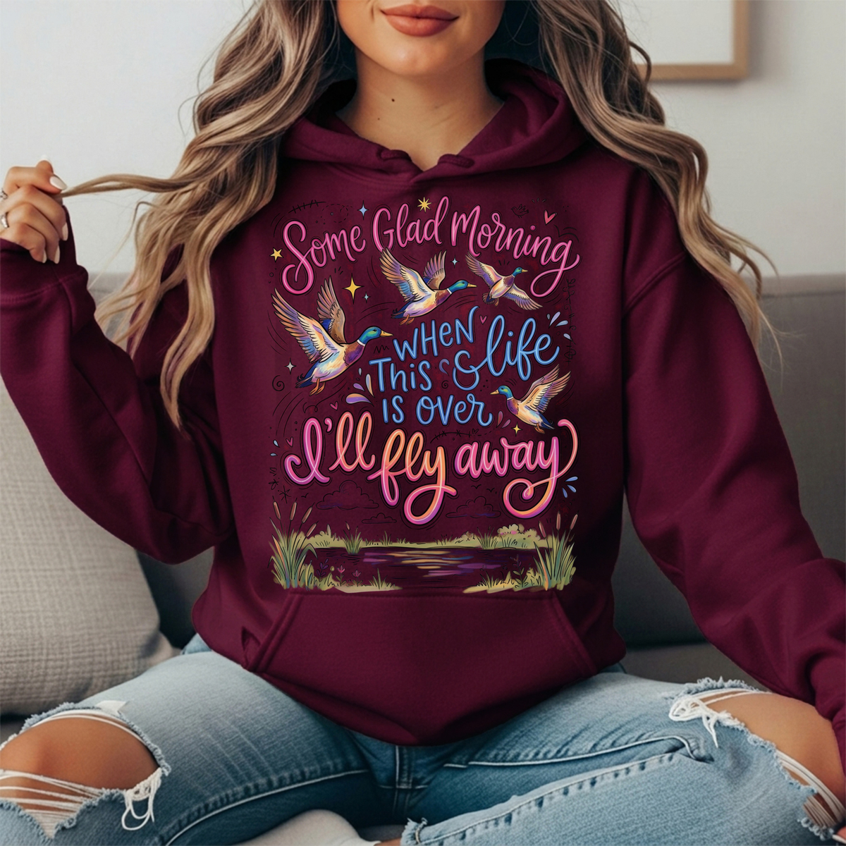 I'll Fly Away Duck Graphic Hoodie