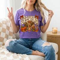 Grandma Thanksgiving Turkey & Bow Graphic Tee