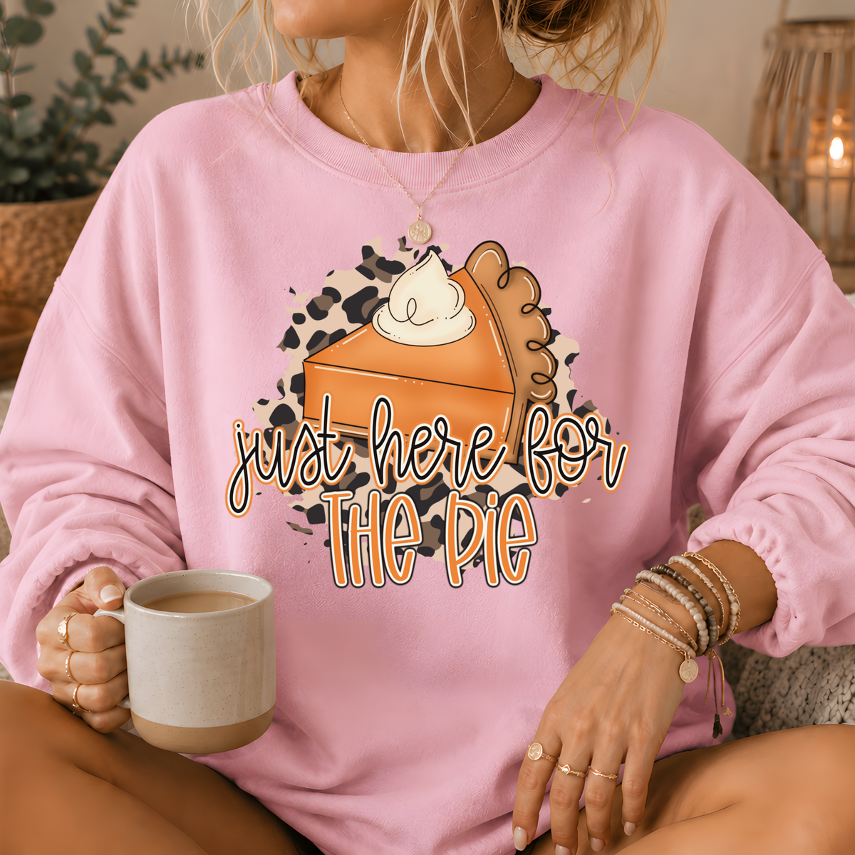 Just Here for the Pie Crewneck Sweatshirt