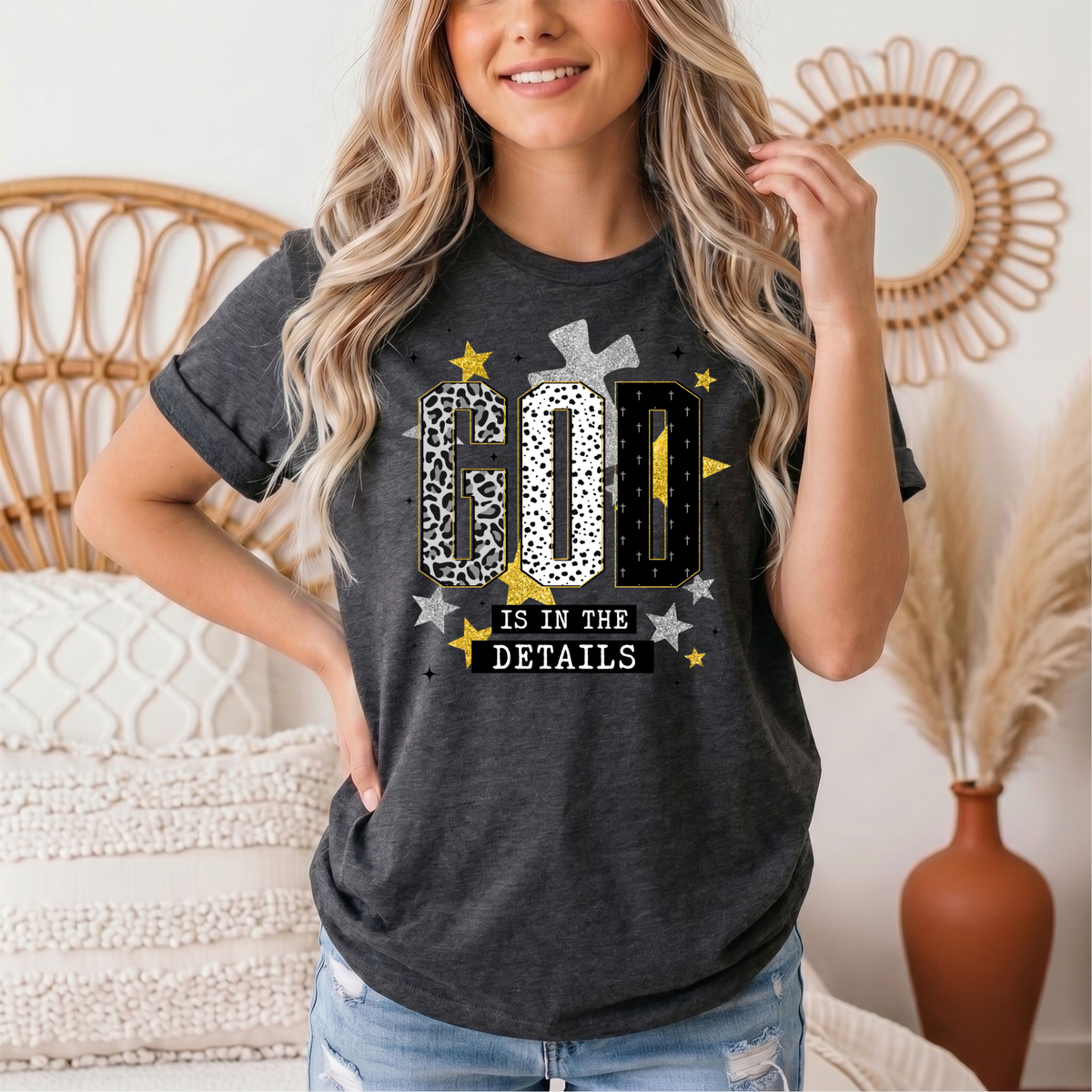 God Is in the Details Christian Graphic Tee
