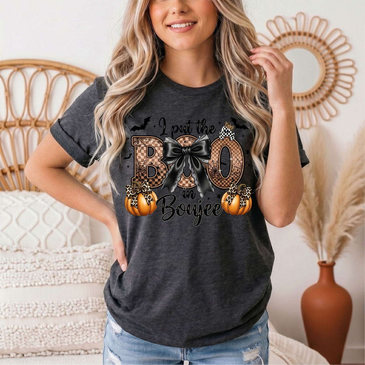 I Put the Boo in Boujee Halloween Graphic Tee