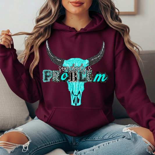 Somebody's Problem Longhorn Premium Hoodie Sweatshirt