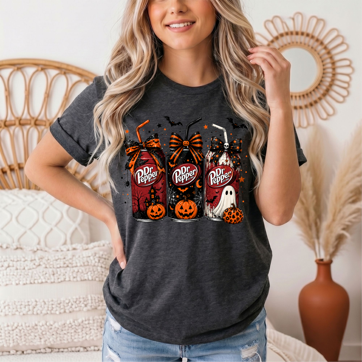 Dr P Halloween Bows & Ghost Graphic Tee