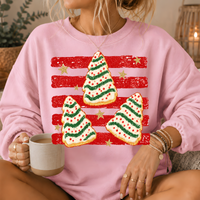 Christmas Tree Snack Cake Crewneck Sweatshirt