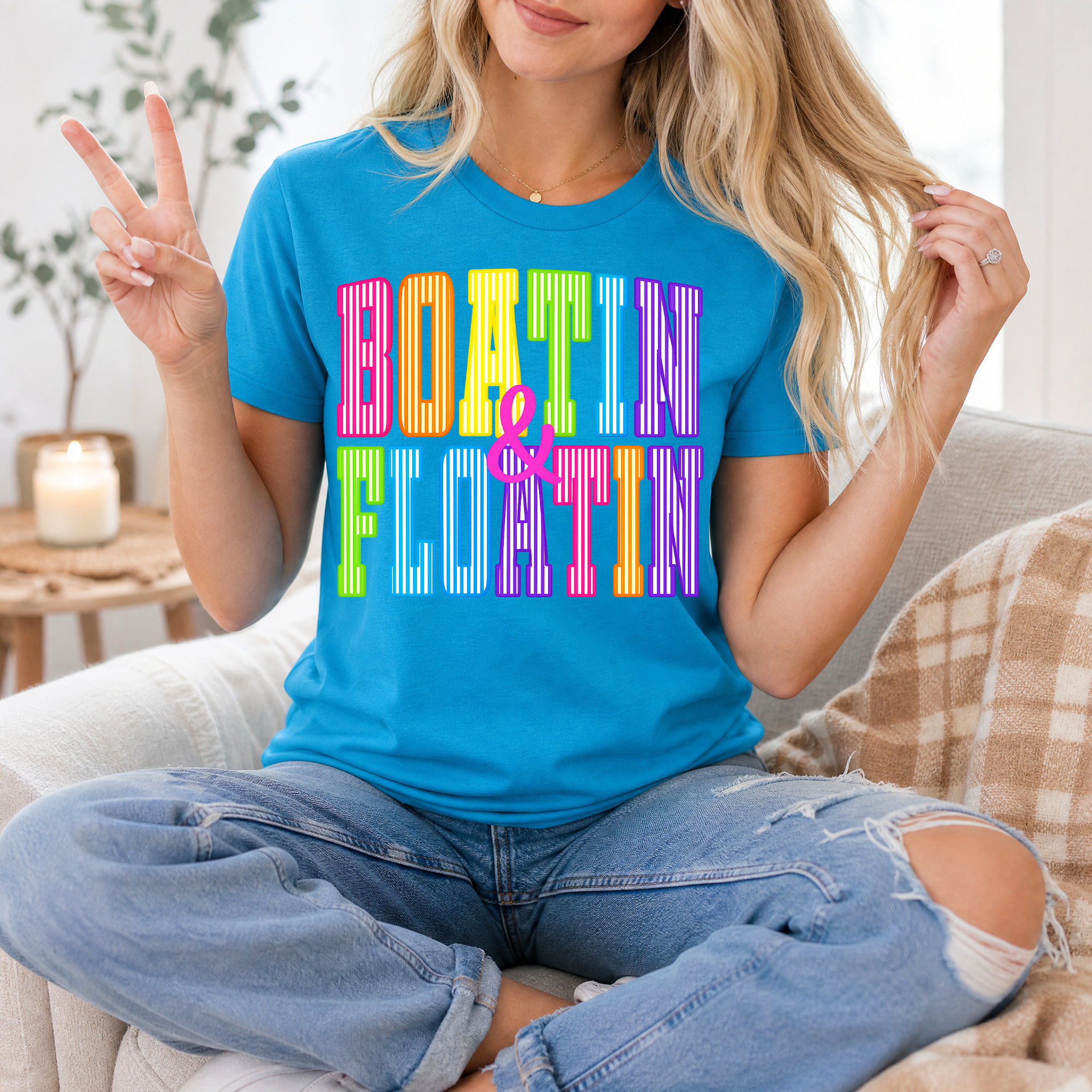 Boatin & Floatin  Premium Graphic Tee